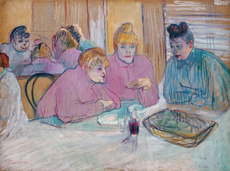 Henri  Toulouse-Lautrec The ladies in the brothel dining-room